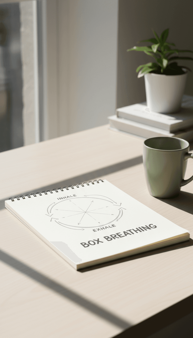 Cuaderno con ejercicios de respiración para técnicas prácticas